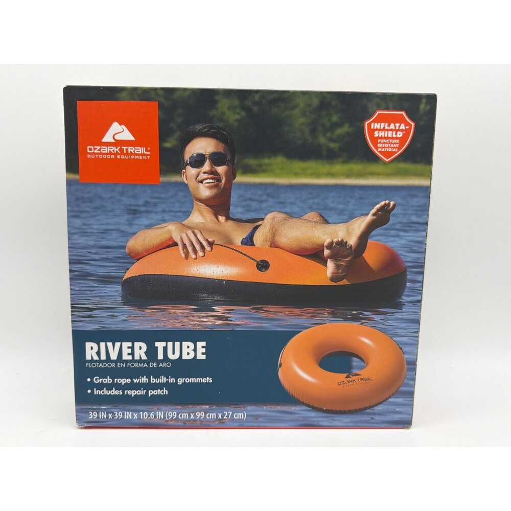 Ozark Trail Inflata-Shield River Tube With Grab Rope & Repair Patch 39"x39"x10.6